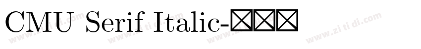 CMU Serif Italic字体转换